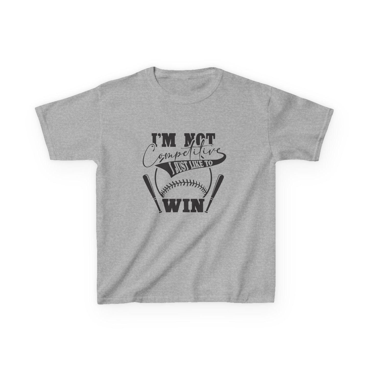 "I'm Not Competitive I Just Like to Win" Kids Heavy Cotton™ Tee