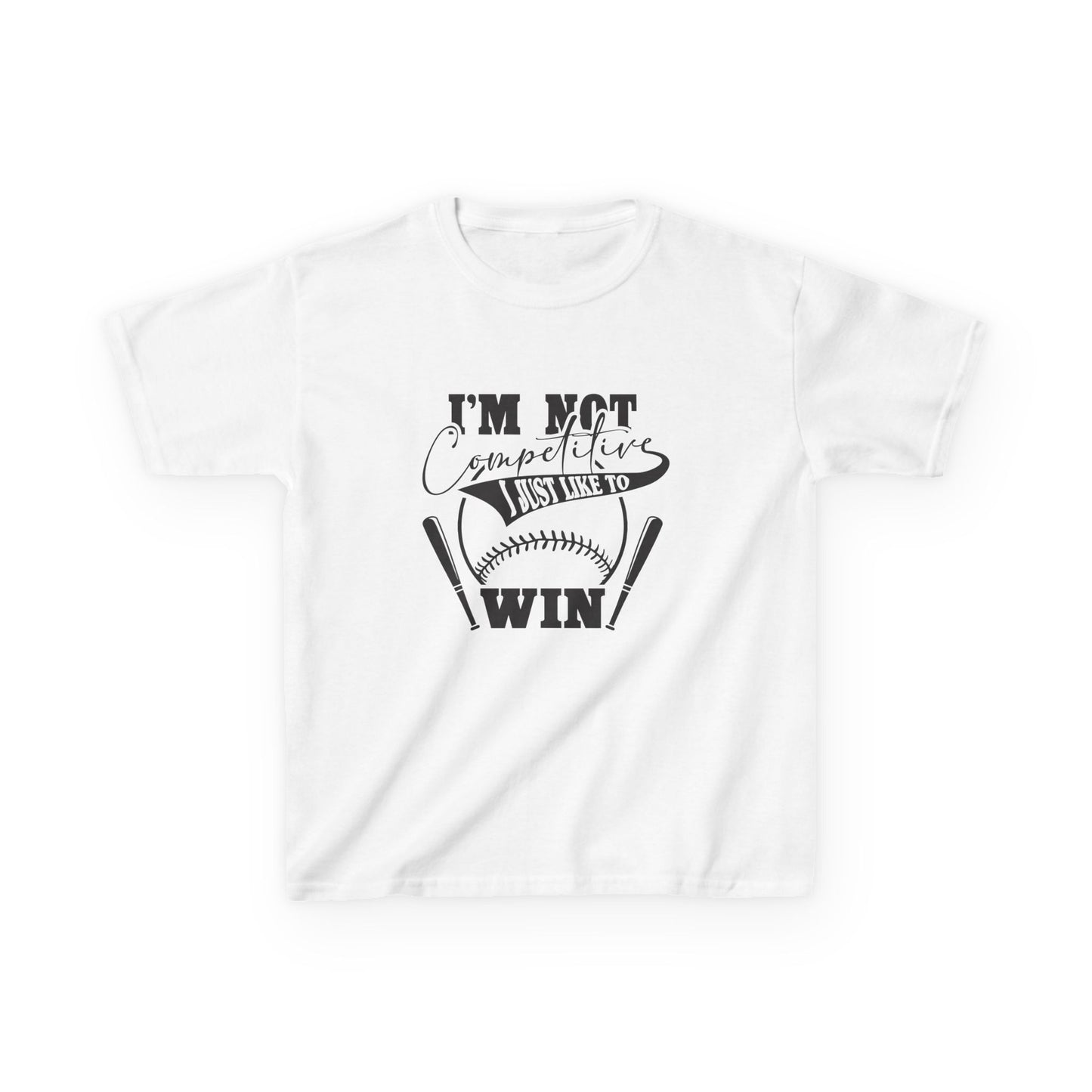 "I'm Not Competitive I Just Like to Win" Kids Heavy Cotton™ Tee