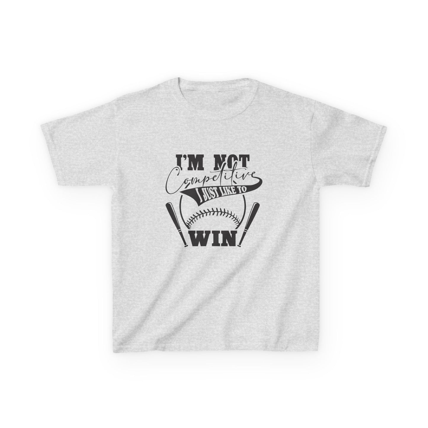 "I'm Not Competitive I Just Like to Win" Kids Heavy Cotton™ Tee